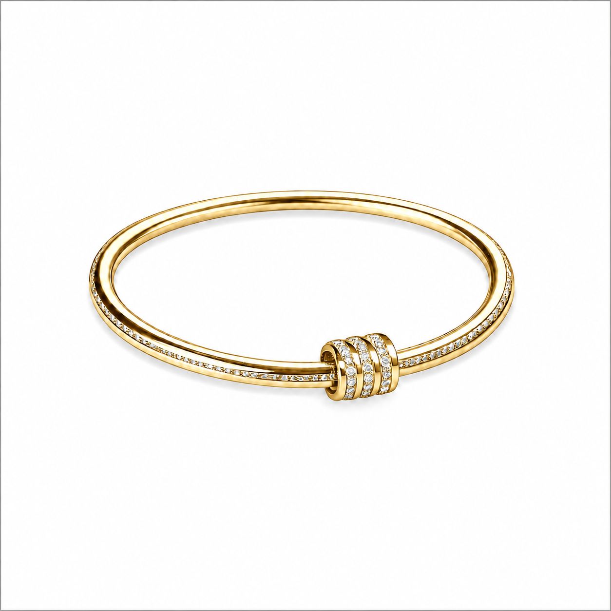 gold Shiny Screw Bangle