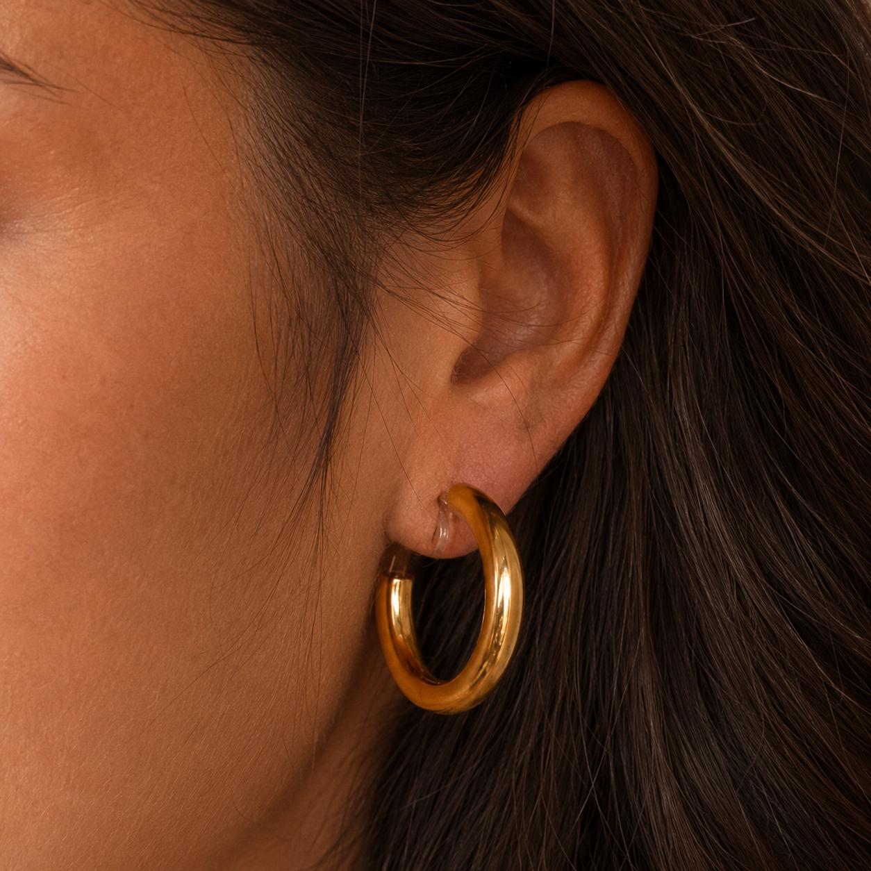 gold plated Clip-On Earrings