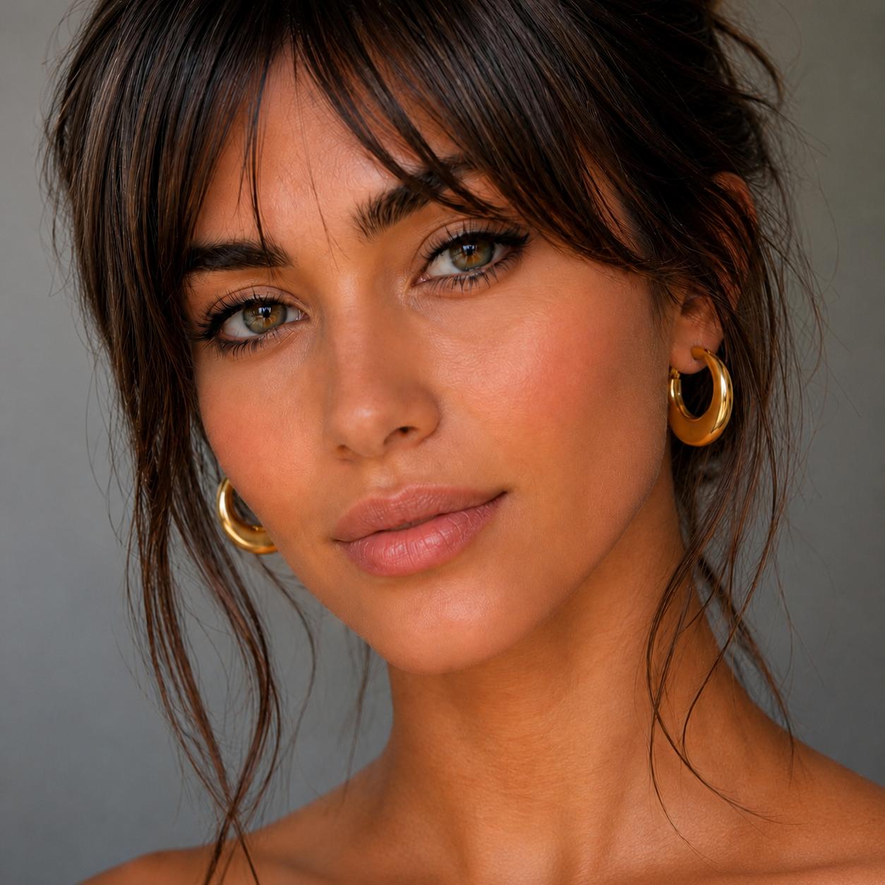tarnish free minimalist gold plated hoops