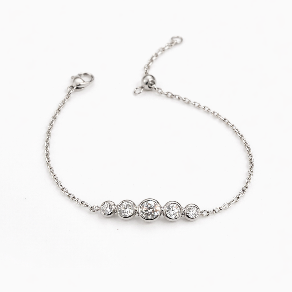 Bezel set- Crystal Bracelet