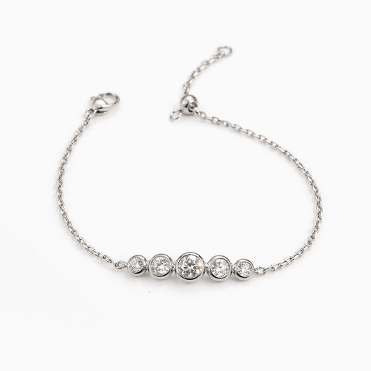 Bezel set- Crystal Bracelet