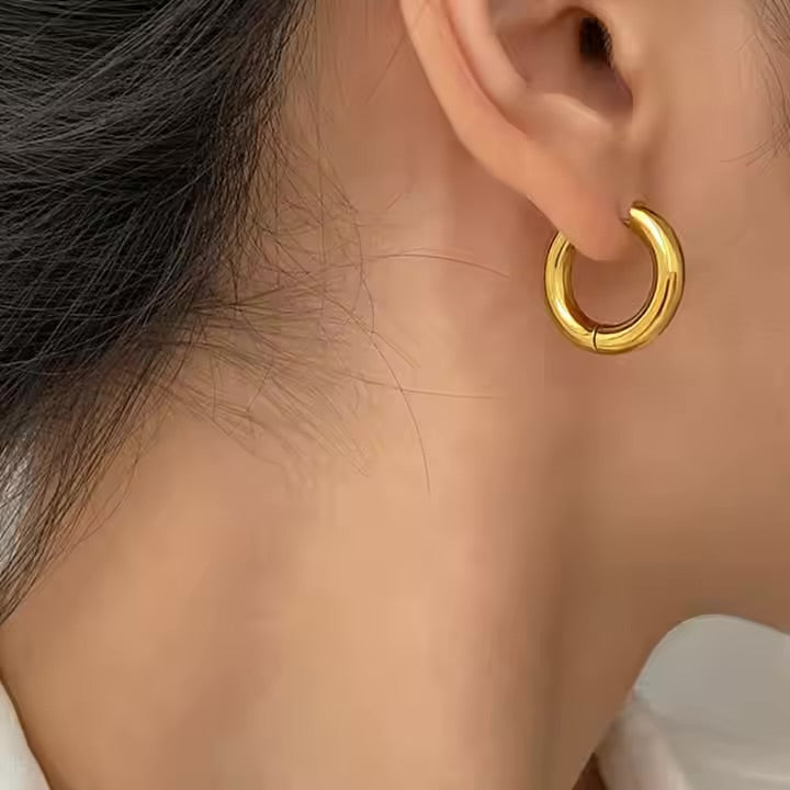 Gold huggie hoops earrings ireland