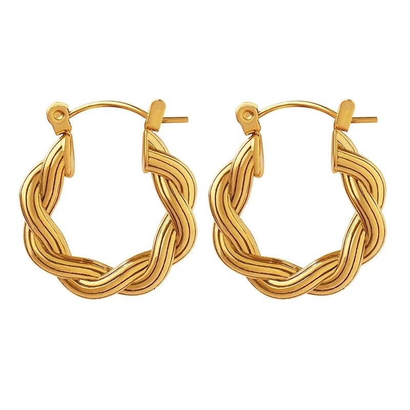 Women's Twisted Hoop Earrings | Twisted Hoop Earrings | Magnomia