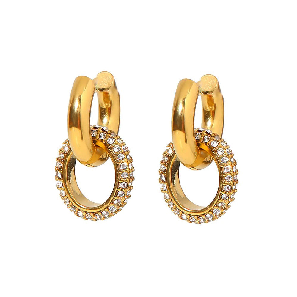 Women's Zircon Hoop Earrings | Zircon Hoop Earrings | Magnomia