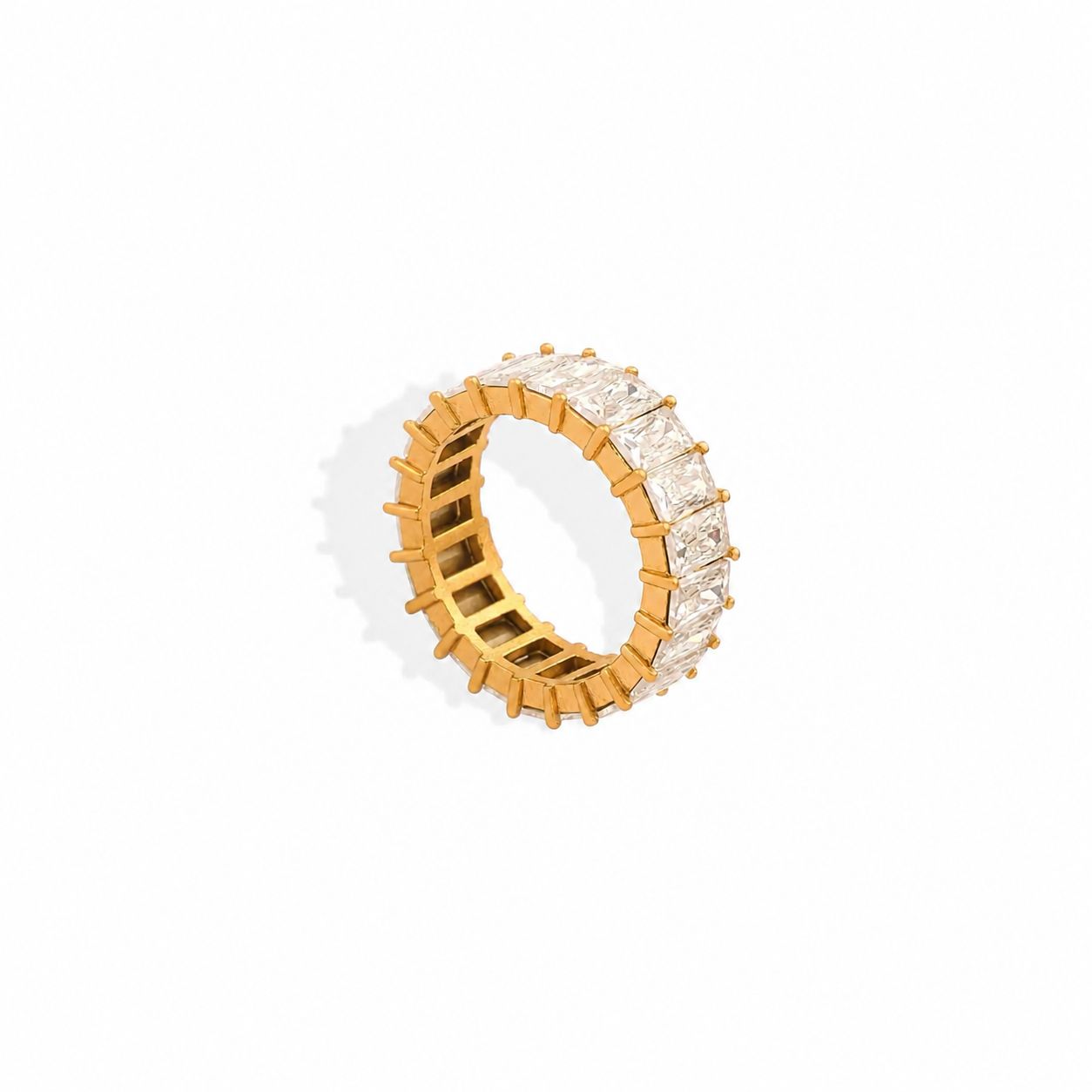 Baguette Eternity Ring with cubic Zirconia