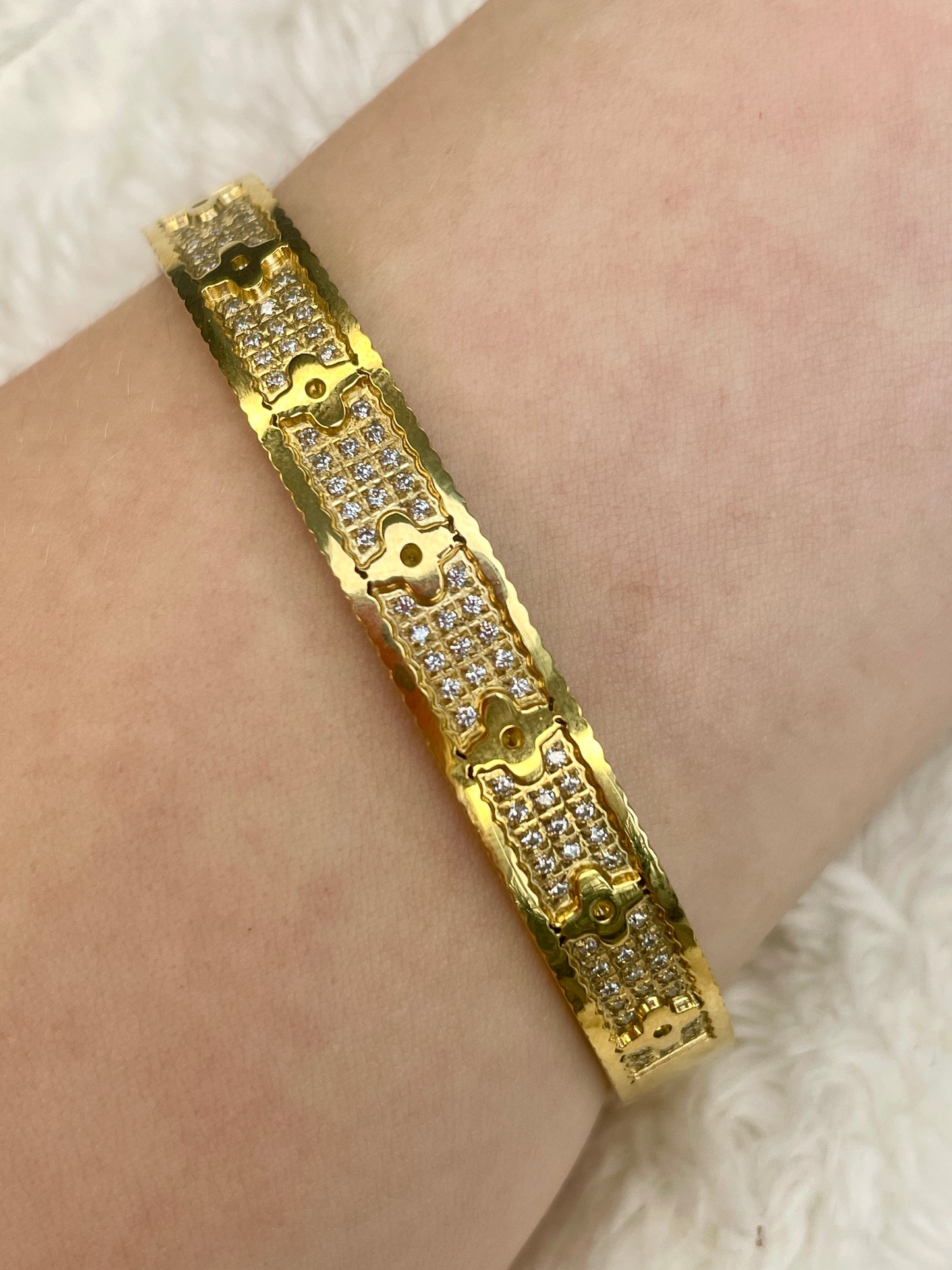 Statement gold bracelet