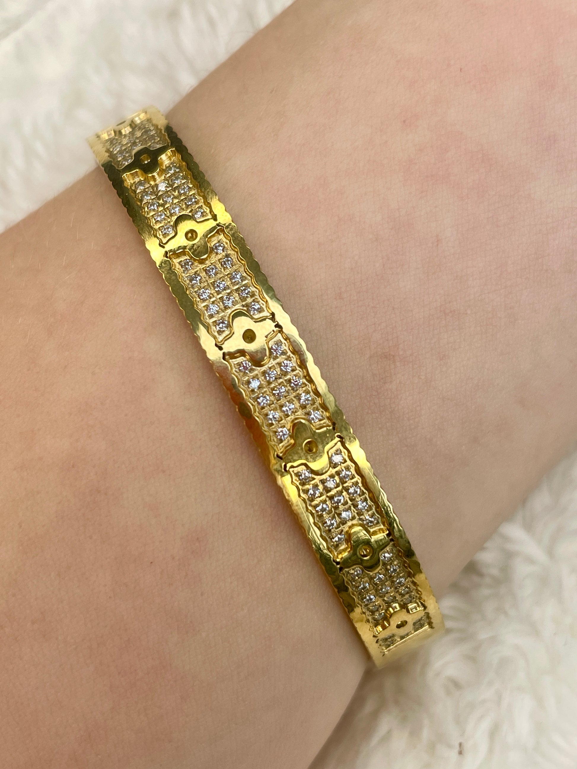 Statement gold bracelet