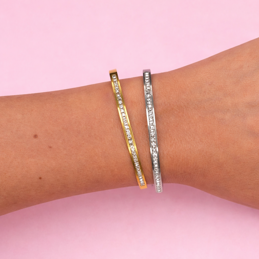 Crystal slim bangle