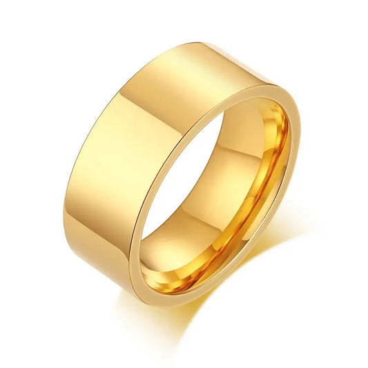 Solid Gold Band | Flat Band Ring | Magnomia