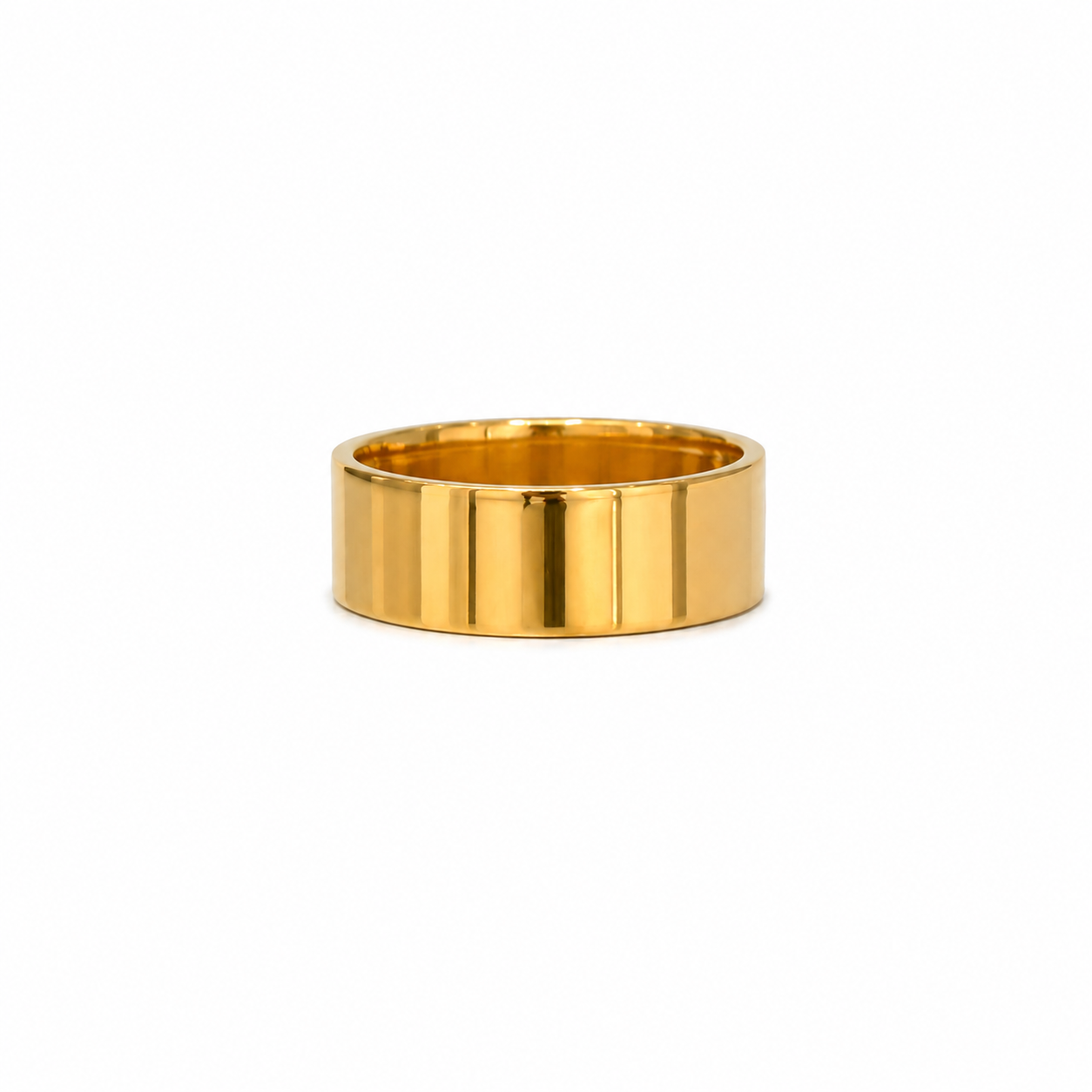 Flat gold plated ring