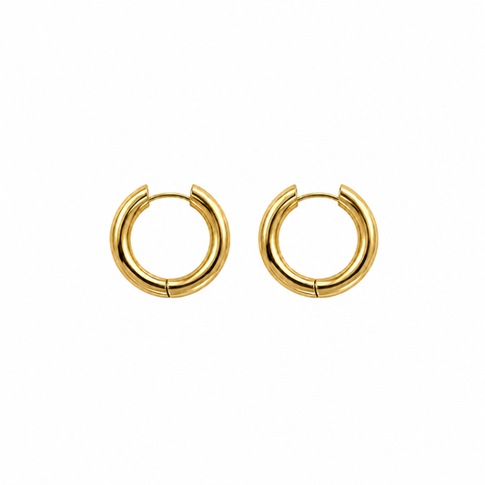 gold plated hoop earrings