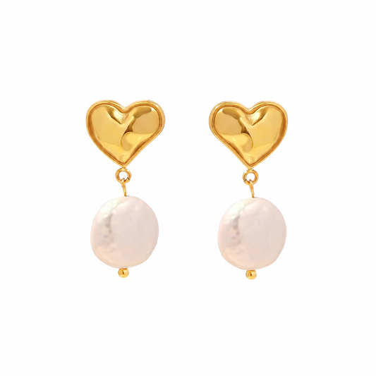  Heart Pearl earrings