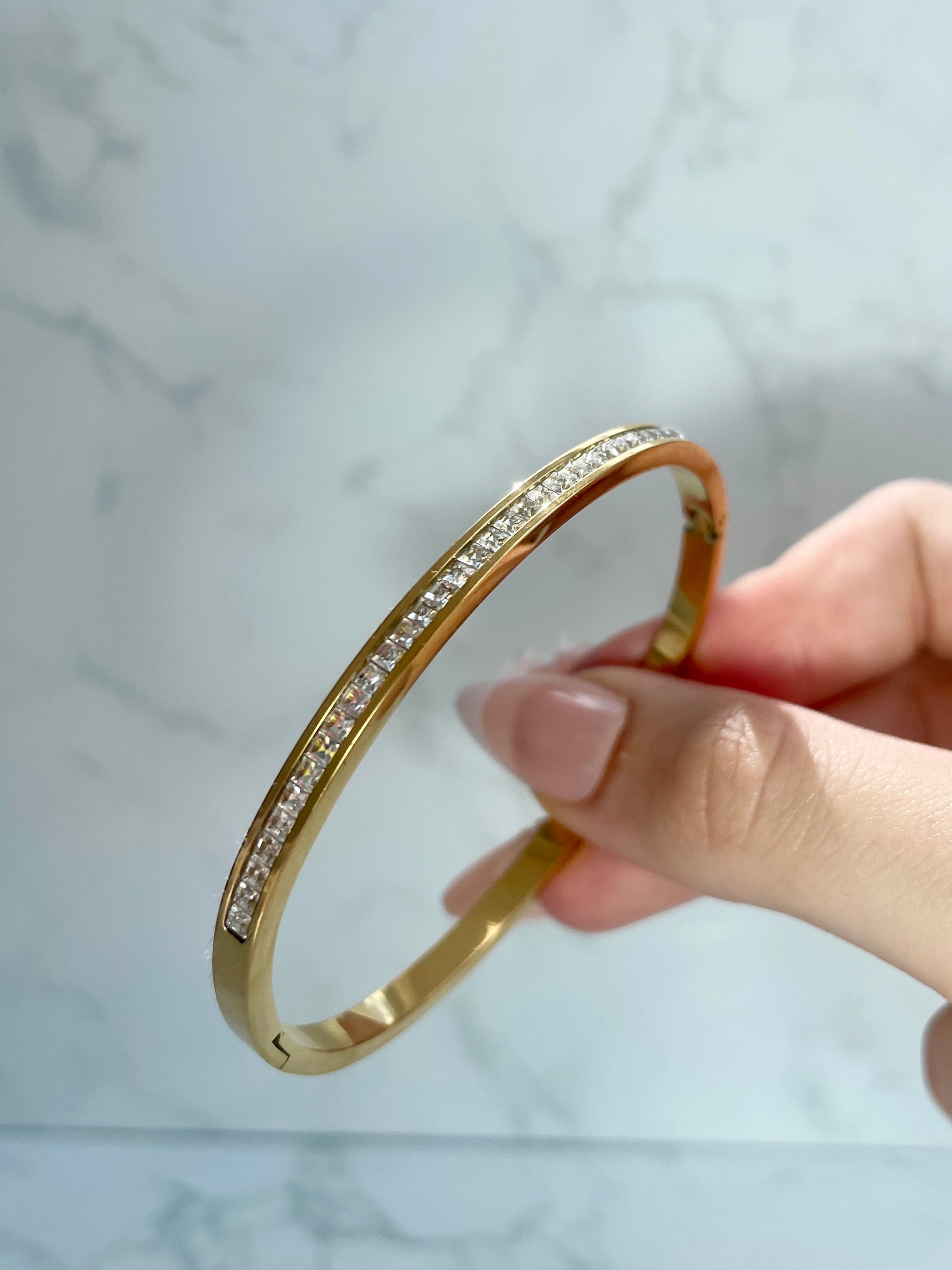 Crystal Gold Bangle