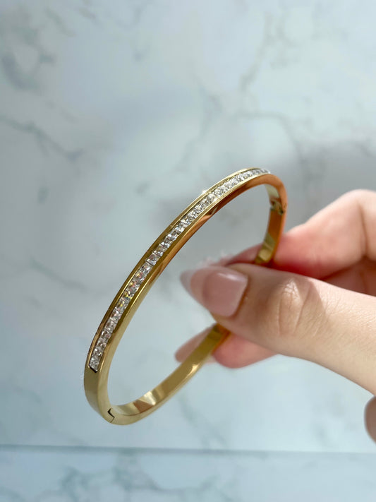 Crystal Gold Bangle