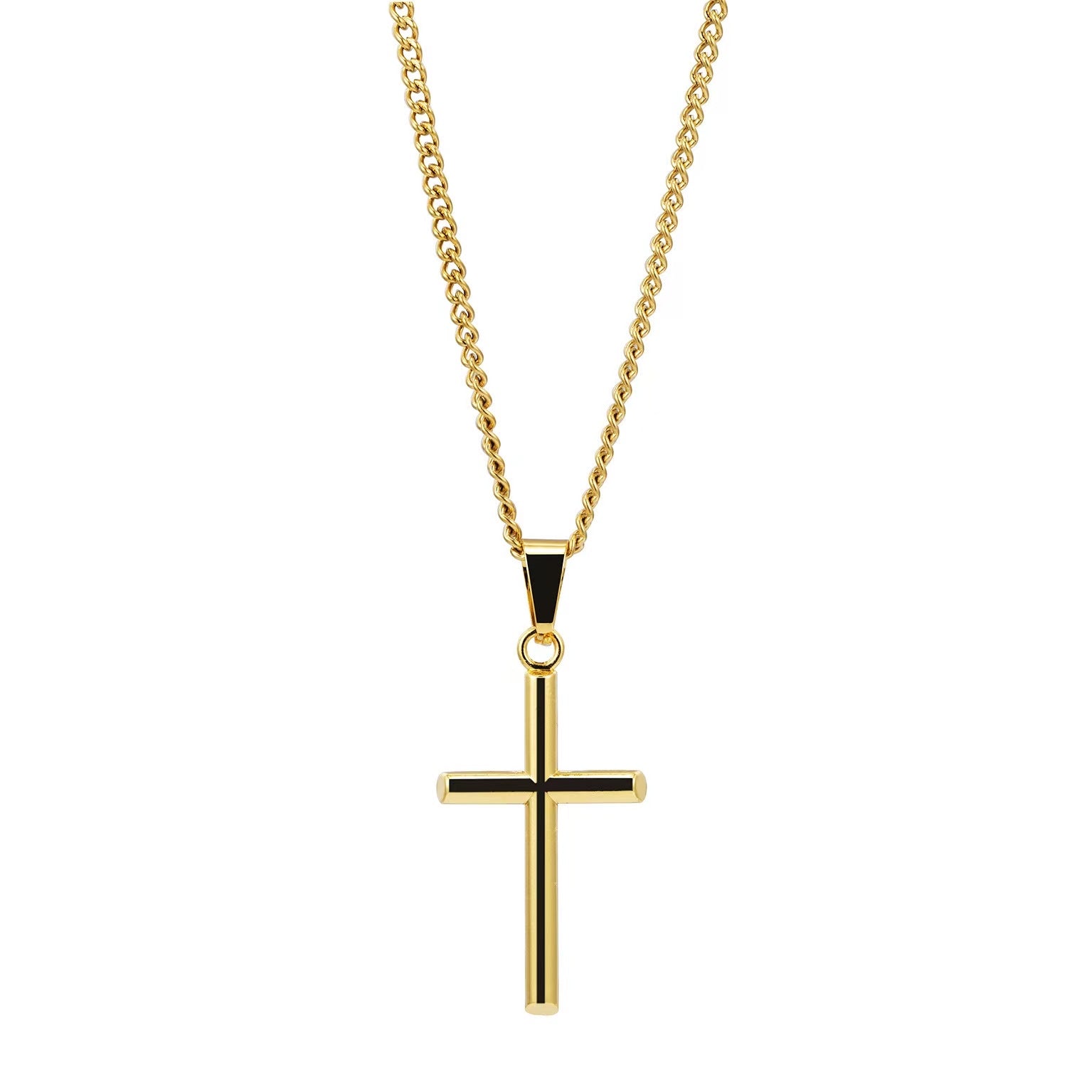 Large Cross Necklace| 18k Gold Plated Cross Pendant | Magnomia