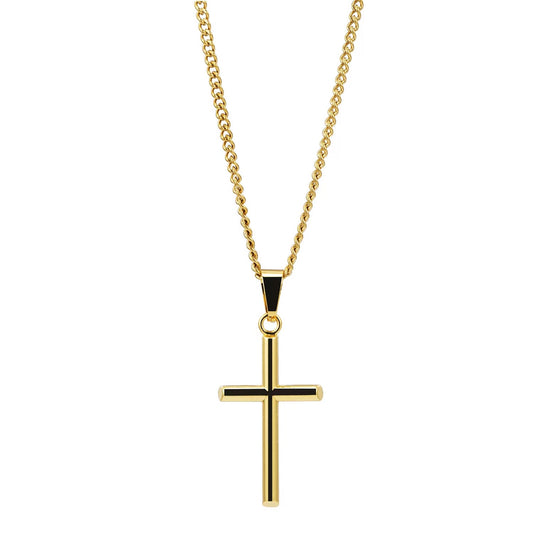 Large Cross Necklace| 18k Gold Plated Cross Pendant | Magnomia