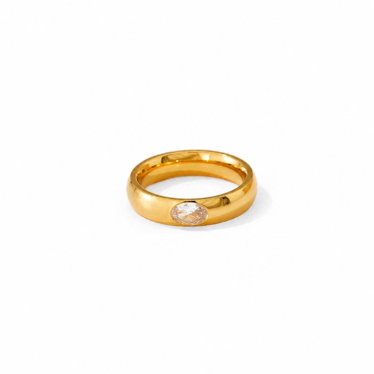 Minimal Zircon stone Ring