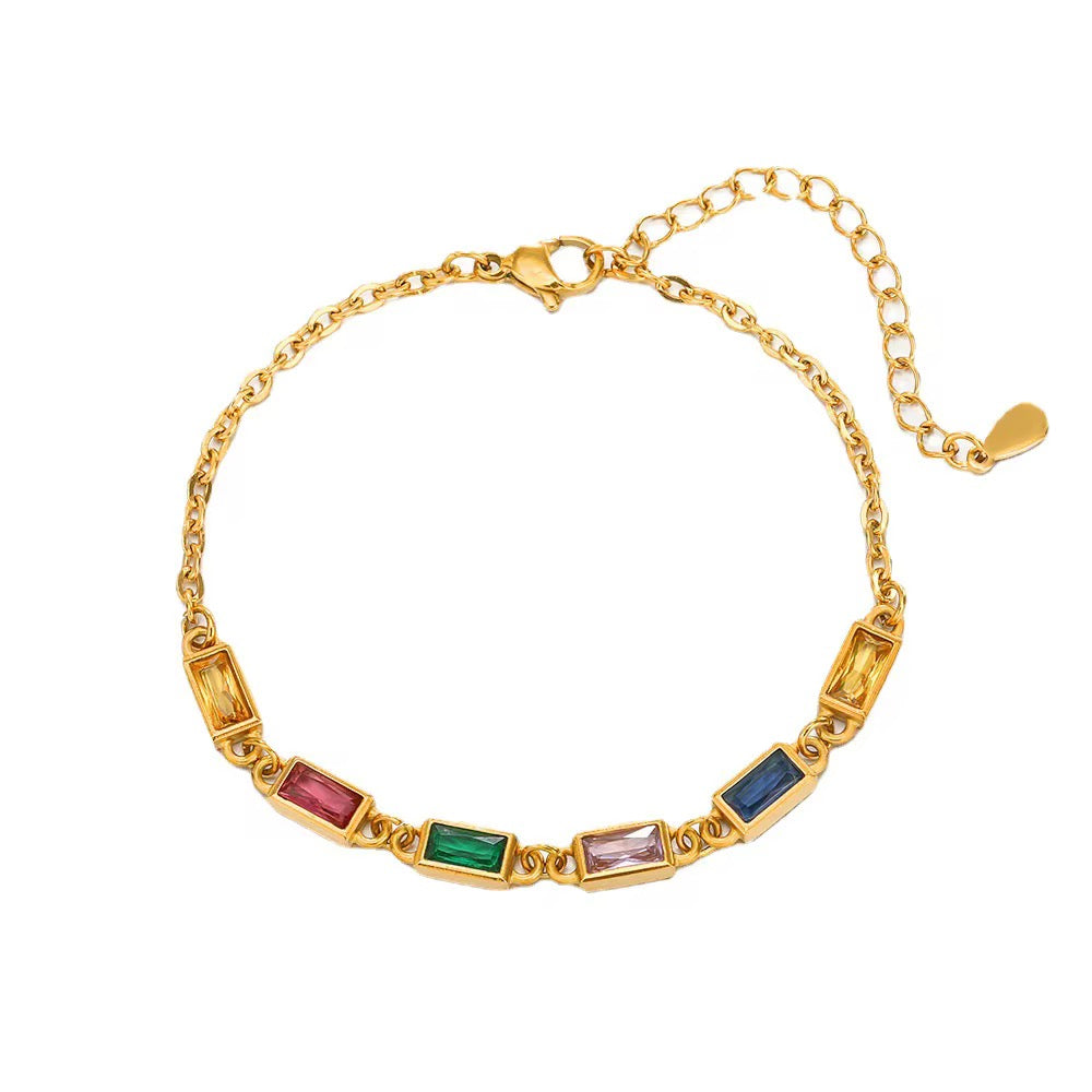 Multi Coloured Bezel Bracelet