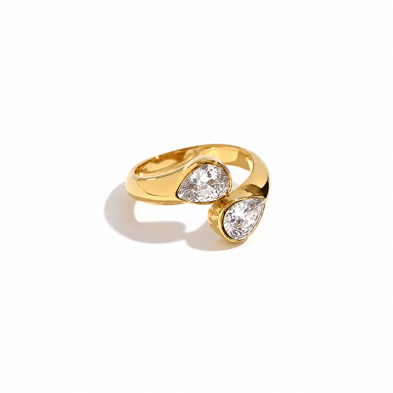 Open Teardrop Rings