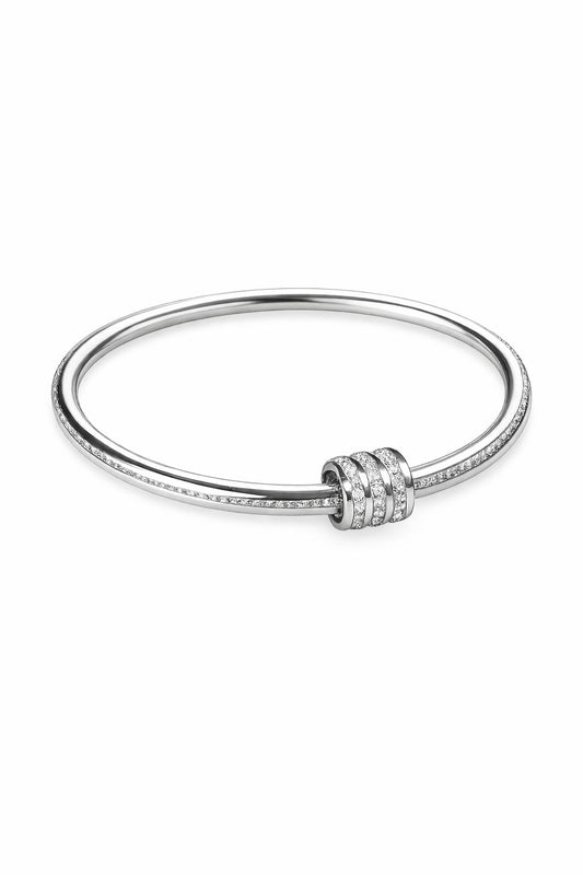 Shiny Silver adjustable Bangle