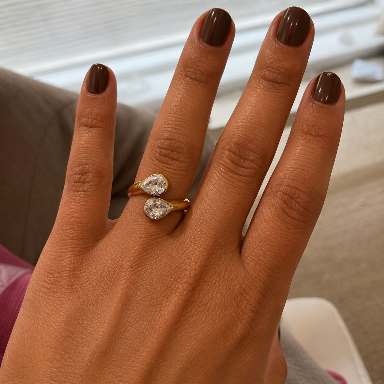 adjustable zirconia open ring
