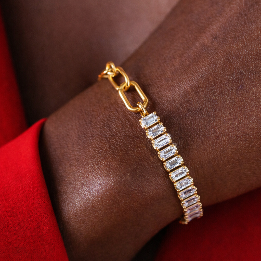 crystal shiny chunky bracelet