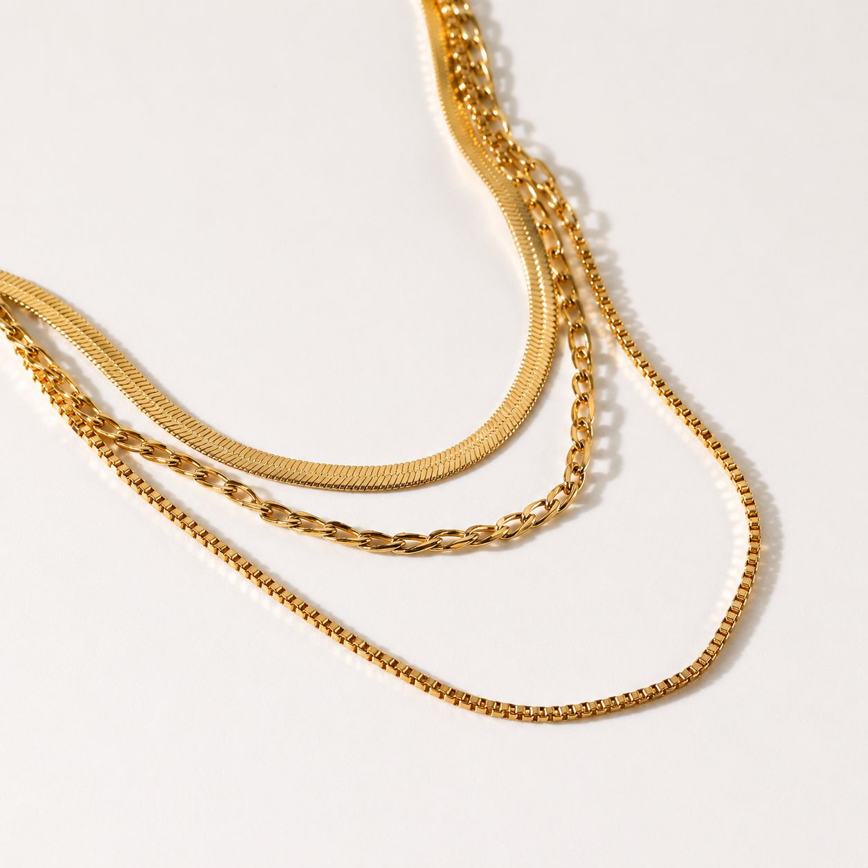 gold Layered Necklace