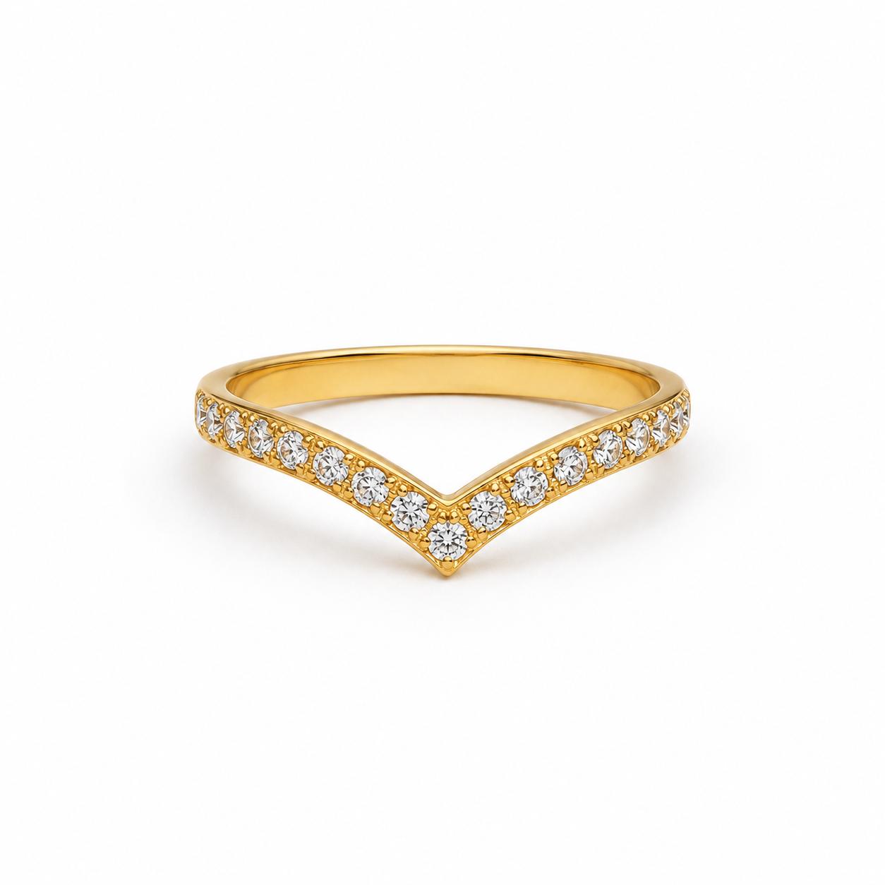 gold chevron ring