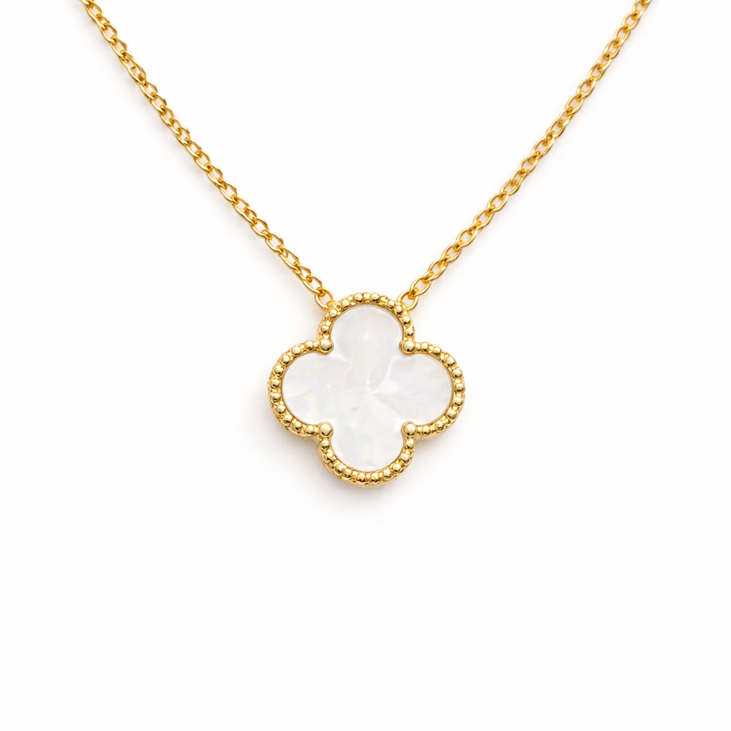 gold plated clover necklace
