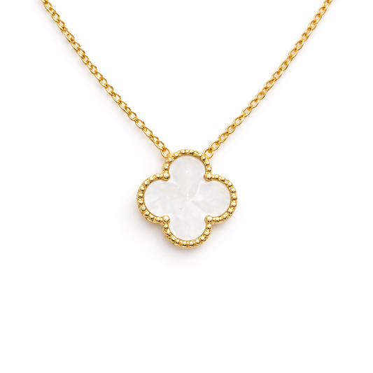 gold plated clover necklace