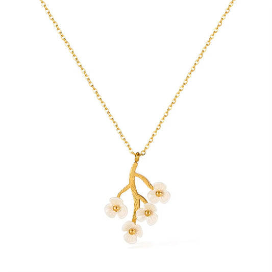 gold plated Flower necklace