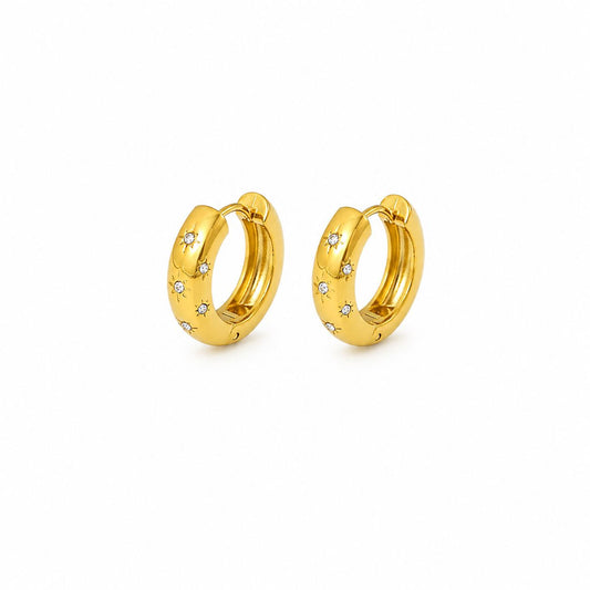 gold star crystal hoop