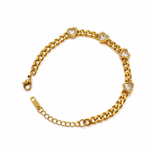 heart chain bracelet