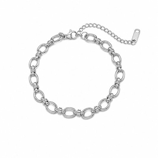 silver chunky link chain bracelet