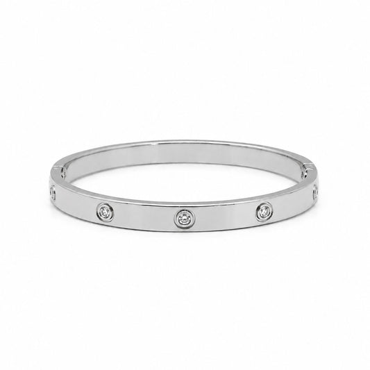 silver dot bangle