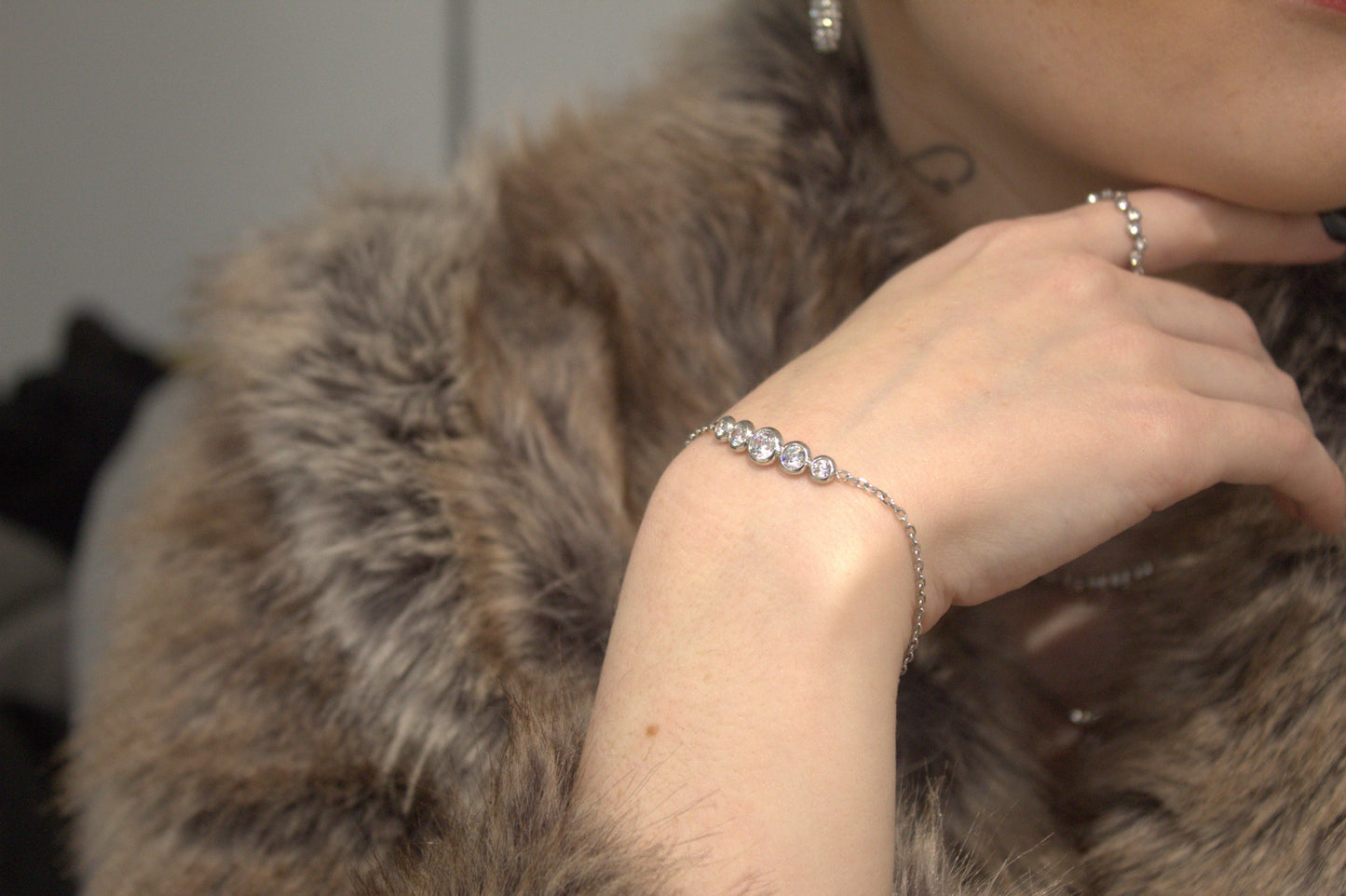 Bezel set- Crystal Bracelet