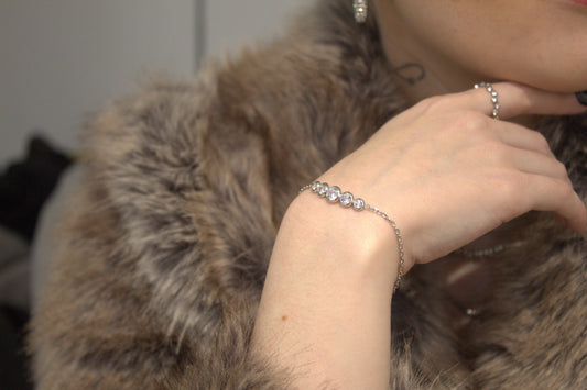 Bezel set- Crystal Bracelet