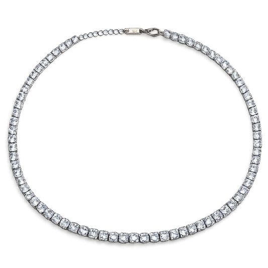 silver tennis necklace