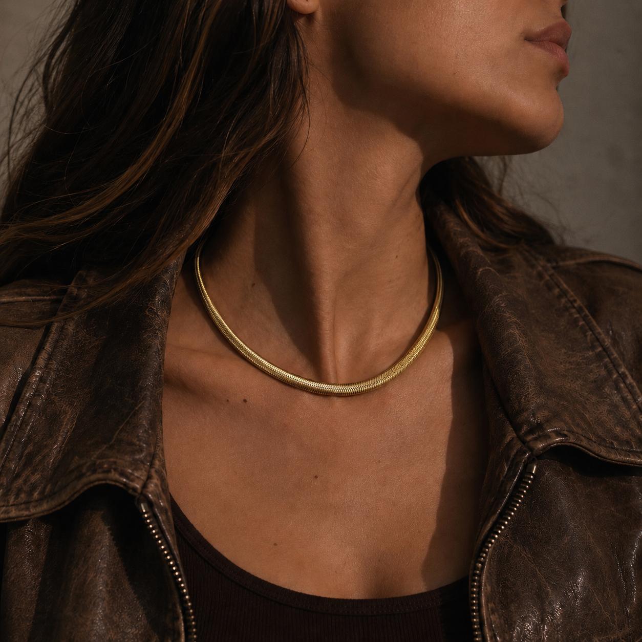 snake chain necklace magnomia