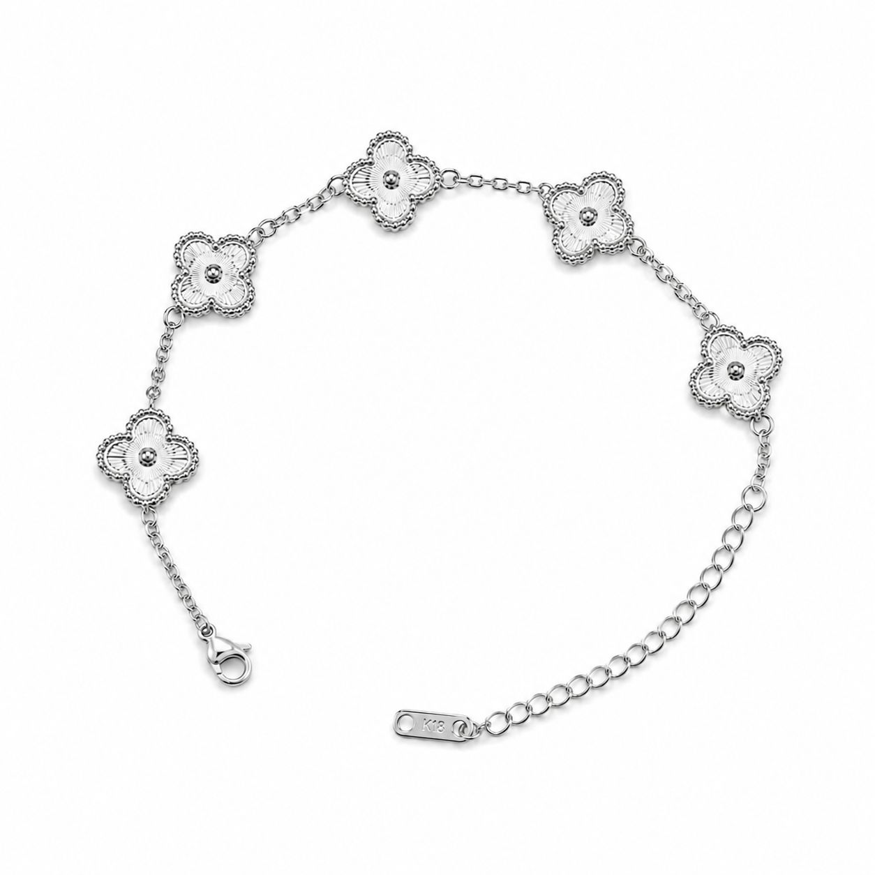 stainless steel clover bracelet chain