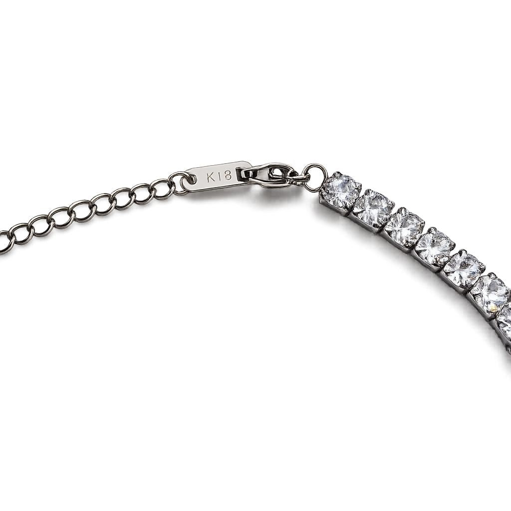 stainless steel tennis necklace