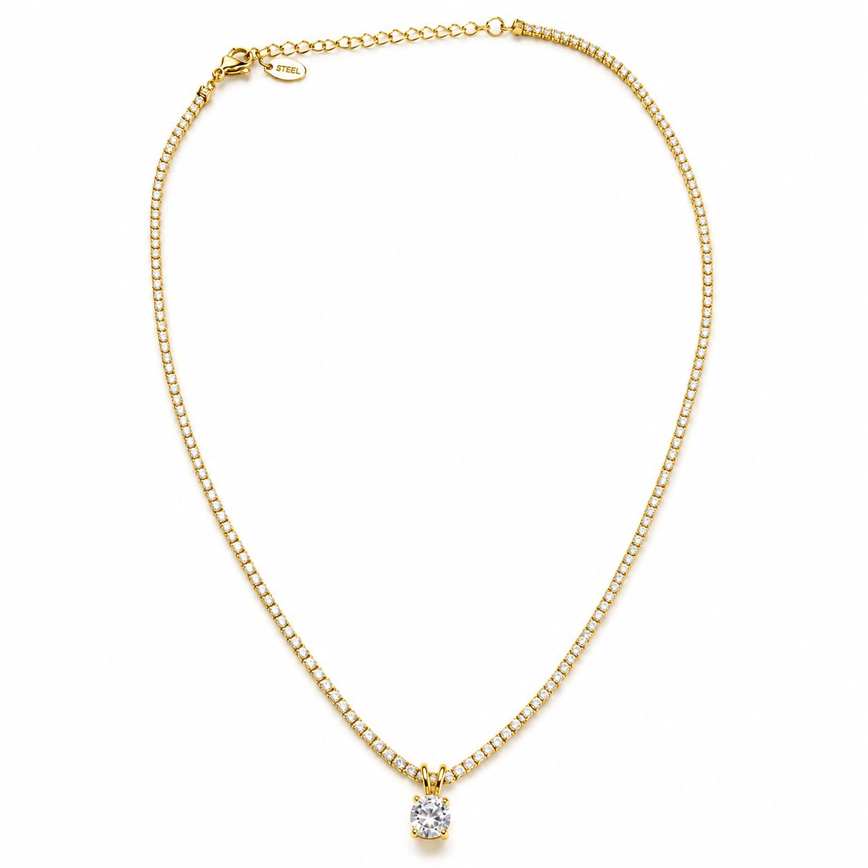 tennis necklaces with pendant