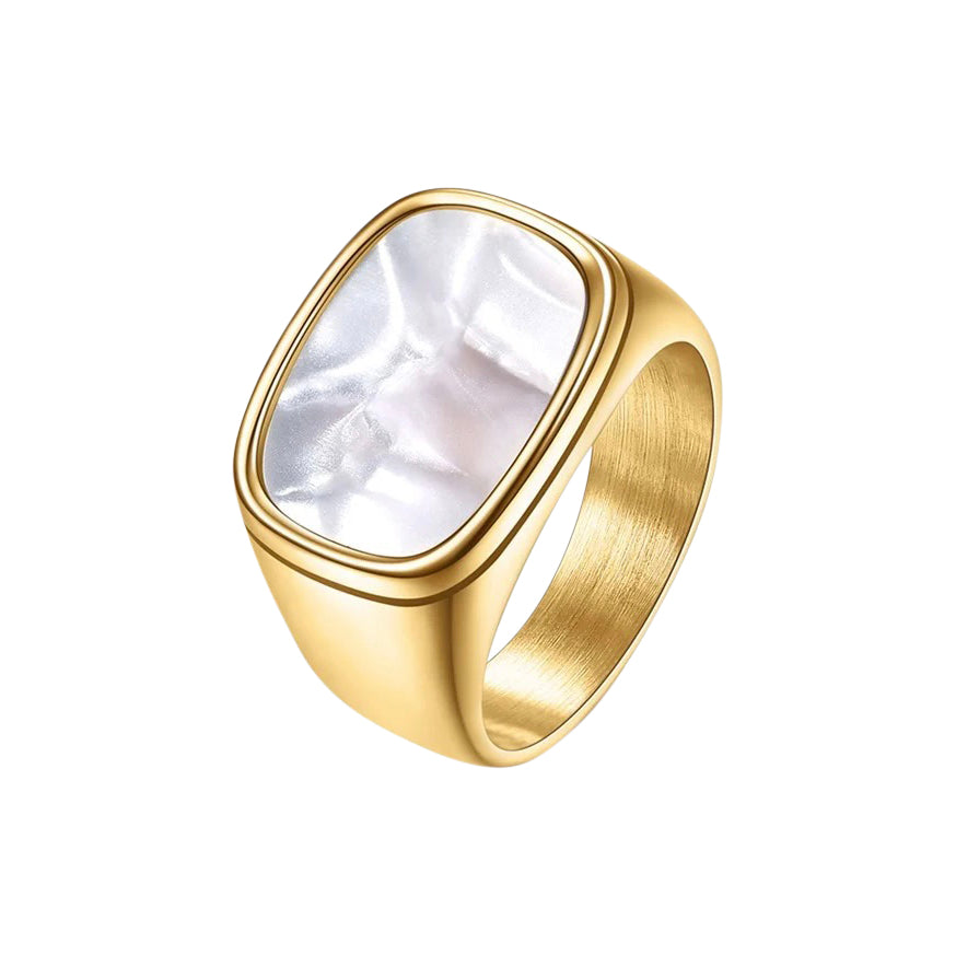 Freshwater Pearl Ring | Gold-Plated Freshwater Pearl Ring | Magnomia